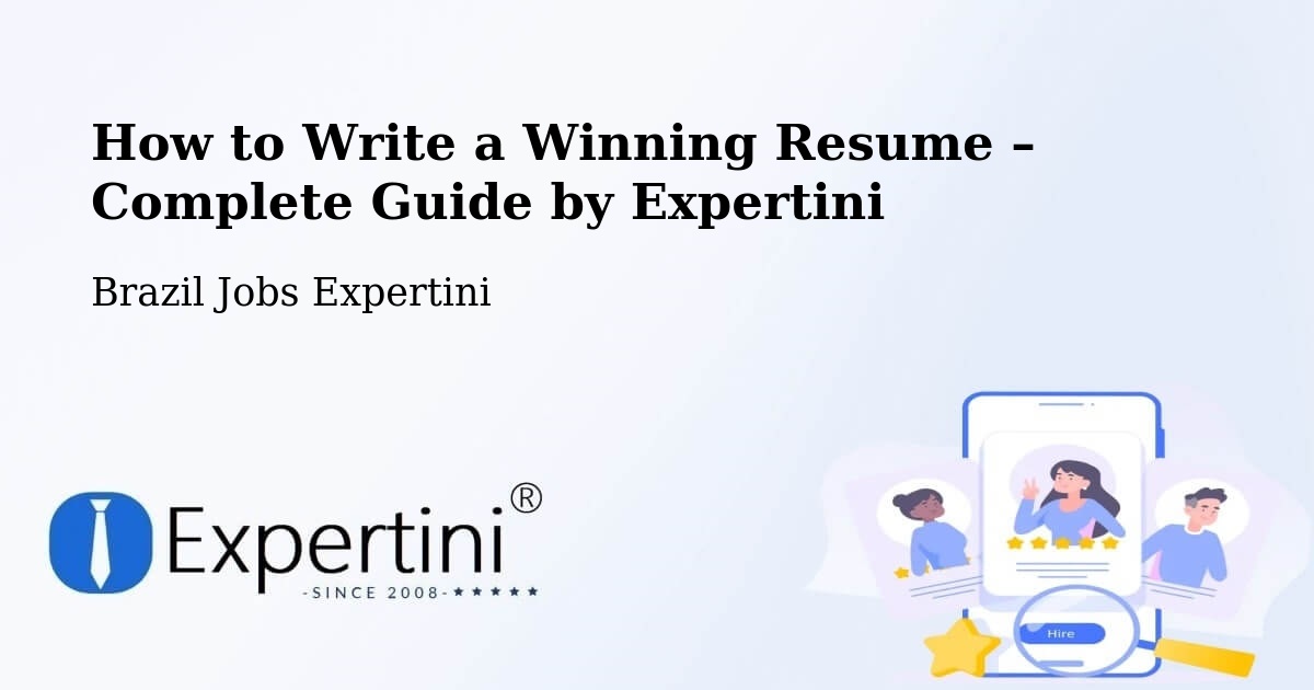 Resume Writing Guide for Job Seekers – Caetés - Caetés, Brazil Jobs Expertini